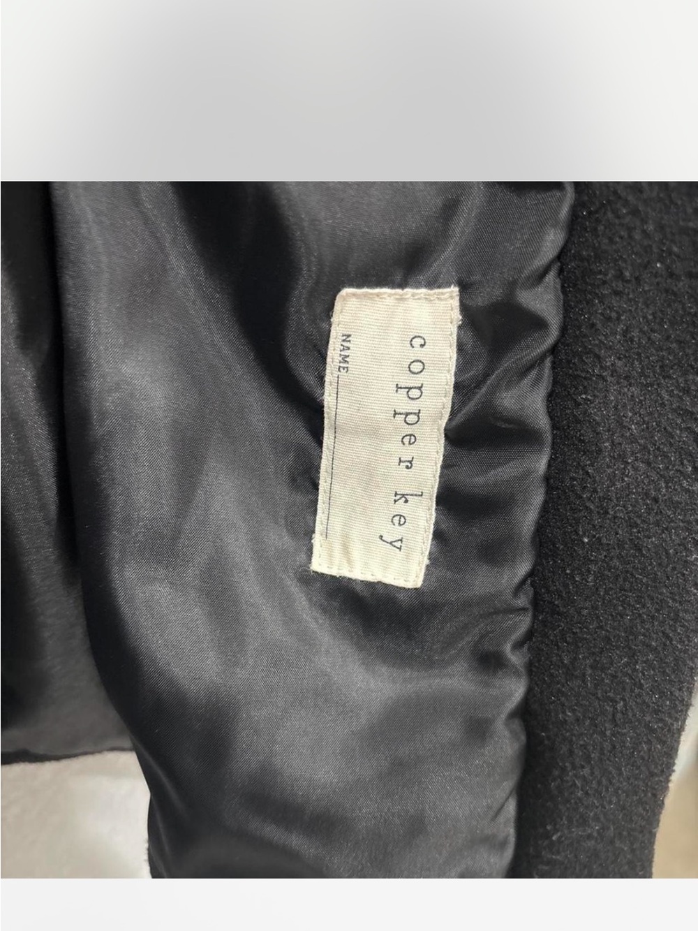 Copper Key Black Ruffle-Front Pea Coat - Picture 5 of 5